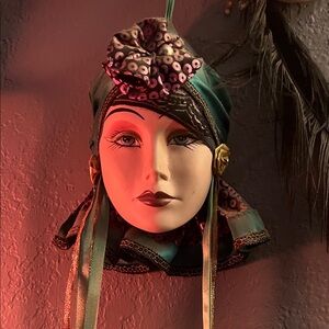 Abstract Green Red and Black Wall Art